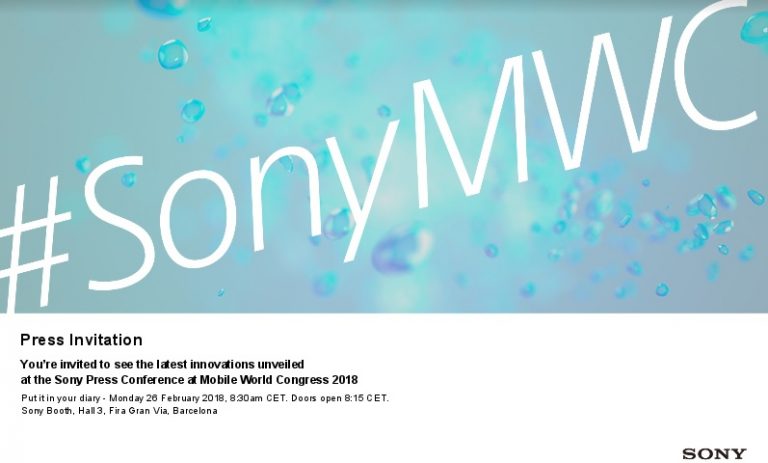 Sony MWC 2018 invite