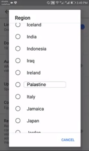 Customize YouTube content in a particular country